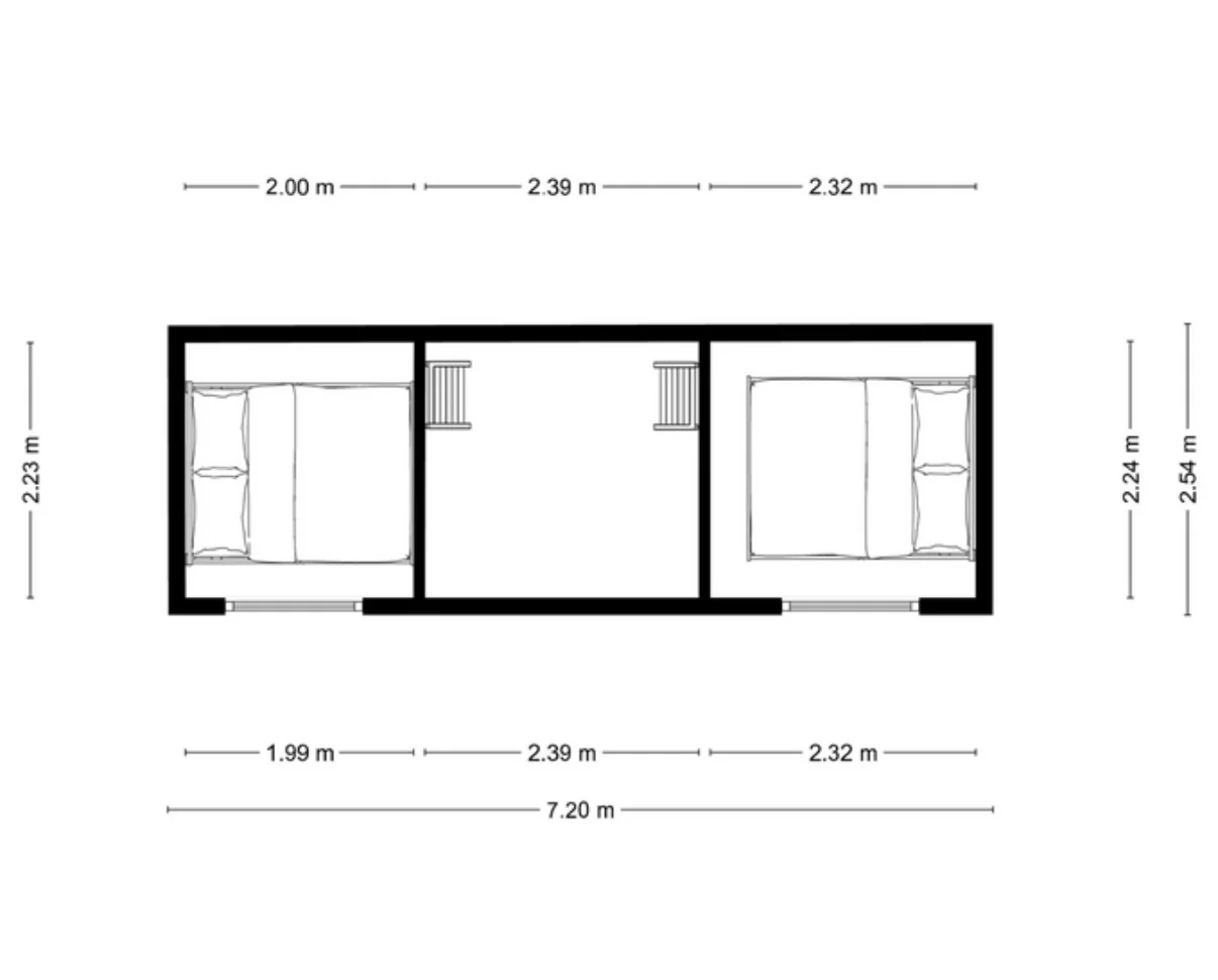 Spací loft: 14 m²